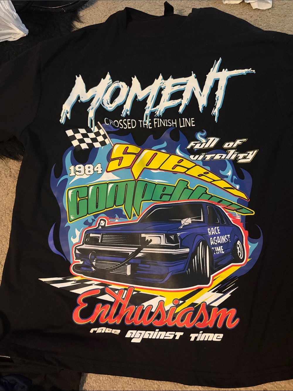 Black Graphic Racing T-Shirt